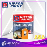 NIPPON PAINT Weatherbond 18L Exterior Paint/Cat Luar/Cat Rumah /Cat Getah