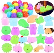 Sizonjoy Filled Easter Eggs,Glow in The Dark Animal Stress Relief Toys Mini Silicone Squishy Bulk for Easter Egg Hunts,Basket Stuffers Fillers