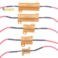 A&W 2Sets Car LED Canbus Decoder 10/25/50W 6/8/25/39Ohm Load For Auto Turn Signal Lantern License Pl