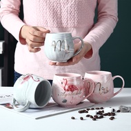 Luxury Ceramic Coffee Mug Marble Coffee Cup Milk Tea Breakfast Cups Pink Gold Cute Cup Wedding Bridal Couple Lovers Gift