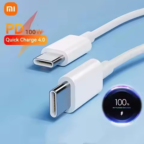Original Xiaomi PD100W USB C-to-USB C-Type Cable for Huawei, Samsung, Xiaomi, MacBook, iPad - Fast C