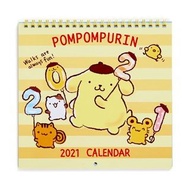 Japan Sanrio - Pompompurin 布甸狗 日版 家居 壁掛 月曆 行事曆 掛牆 日曆 2021 年曆 (日本假期) 布丁狗 (清貨特價)