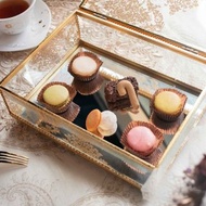 【莊雅花園─古典玻璃珠寶盒單入組】金色│收納盒│玻璃│甜點