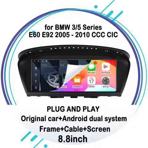 8.8 inch Android 14 for BMW 3/5 Series E60 E92 2005 - 2010 CCC CIC System DSP Stereo GPS Navi Car Ra