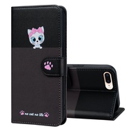 Fashion Cute Animals PU Leather Case for iPhone 7 8 Plus Flip Cover for iPhone7 iPhone8 Magnetic Buckle Wallet Casing Card Holder Stand