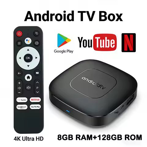 T1 Android 16 TV Box Smart Allwinner H313 Google Assistant Netflix Streaming Bluetooth Media Player 