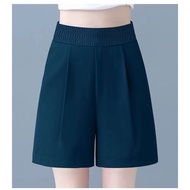 Women's Elastic Waist Five-Inch Shorts - Relaxed Straight Leg Casual Style