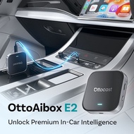 Ottocast E2 車載 AI Box 無線 CarPlay Android Auto 車機升級盒 Android 13 智能導航影音盒