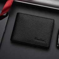 KLEFG Pierre Cardin card holder Genuine leather wallet for men designer purse Multifunctional black 