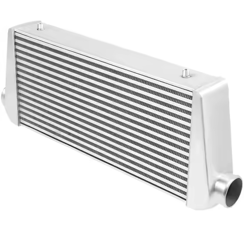 Universal Front Mount Intercooler 31x12x4 Inch - 3 Inch Inlet/Outlet, High-Grade Aluminum Silver, Tu