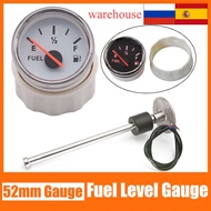 52MM Fuel Gauge Oil Level Indicator Fuel Level Sensor Red Backlight Fuel Level Gauge Water Level Sen
