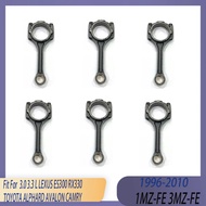 6pcs Engine Part Connecting Rod Kit Fit 3.0 3.3 L 1MZ-FE 3MZ-FE GAS 96-10 For LEXUS ES330 RX330 TOYO