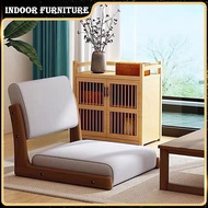 Household Tatami Backrest Chair Japanese Style Solid Wood Window Chair Legless Chair Backrest Chair