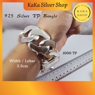 Ready Stock | Original 925 Silver TP Bracelet Bangle For Men (1000 TP) | Gelang Tangan 1000 TP Bangle Lelaki Perak 925