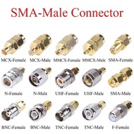 1Pcs RF Coaxial Connector SMA Male to BNC TNC MCX MMCX UHF N F Male  Plug / Female Jack Adapter Use For TV Repeater Antenna