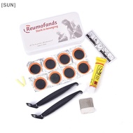 [SUN] Bike Tyre Tube Bicycle Puncture Repair Tool Kit with box Cycle Lever Adhesive