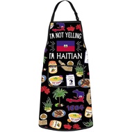 Apron Dapur Haiti G2TUP, Apron Memasak Haiti, Hadiah Dapur Haiti, Apron Bendera Haiti