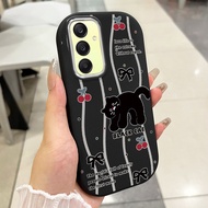 Case Applicable to Samsung A25 5G A24 M34 F34 5G Case Black Lovely Cat