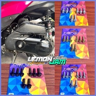 【On Hand】 HENG AIRBOX SET with holder BOLTS (8pcs) Mio i 125 / mio soul i gt 125 / M3 - TITANIUM /