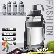 PATH Sports Water Bottle, with Straw 2L/1.5L/1L/0.6L Drinking Bottle, Outdoor Plastic Large Capacity