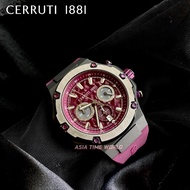 [Original] Cerruti 1881 CTCIWGQ2224305 Men Watch with Matt Purple Dial Purple Silicon Strap