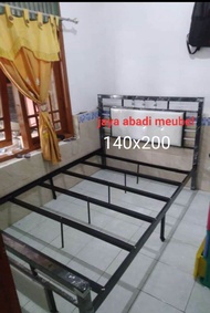 Ranjang besi minimalis 140x200 khusus Jabodetabek