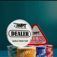 International Professional Event Texas Hold Em Poker All In Chip Dealer Button