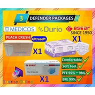 [3 Box] [Bundles of 3] MEDICOS Oscar Durio 4Ply Medical Mask 3 PLY MEDICAL MASK 3 PLY 4PLY Surgical Face Mask 医用口罩