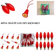 COMBO of 2 E12 LED CHILLI BULBS, E12 LAMP HOLDER USED ON WORSHIP LAMP
