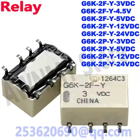 20pcs SMD G6K-2F-Y G6K-2P-Y Signal Relays 8PIN For Relay DC 3V 5V 12V 24V G6K-2F-Y5VDC G6K-2F-Y-12VD