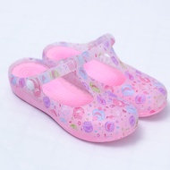 KY@D Women's Hole Shoes Summer Outdoor Flat Heel Closed Toe Sandals Beach Jelly Nurse Shoes Soft Bottom Printed Women's