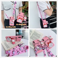 Hello Kitty Casing OPPO A94 A74 A93 A92 A54 A16 A53 2020 A9 2020 A15 A15s Reno 5 5f 4f RealmeC11 A312020 F11pro F11 A5s A12 A3s F9 F5 F1s A37 A83 R9s Soft Silicone Case Holder Stand Sling Bag Full Protective Cover
