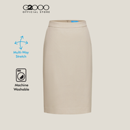 G2000 กระโปรงสูทสำหรับผู้หญิง ทรง Pencil Skirt Slim Fit รุ่น 5625181116 BEIGE