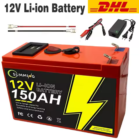 150Ah 12V Lithium Battery 100Ah Nominal Capacity LiFePO4 1280Wh Battery 100A BMS Solar Portable