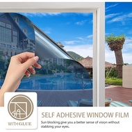 Multi-size One Way Mirror Window Film Privacy Sun Blocking Glass Sticker Heat Control Reflective Film Self Adhesive Window Tint