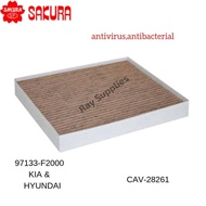 CAV-28261, CAV28261 High Quality SAKURA CABIN AIRCON FILTER ,HYUNDAI ELANTRA 1.4 , 2.0, 2017 ,KIA CE