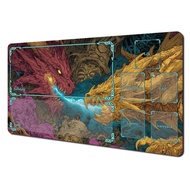 Fierce Twin Dragon Battle Design MTG Playmat Magic Card Battle Mat gathering gaming mats tapete mag