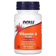 NOW Foods, Vitamin A, 10,000 IU, 100 Softgels / 25,000 IU, 250 Softgels