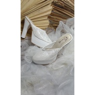 Yohana shoes without sequins 12cm white women's shoes