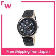[ORIENT Men's SPORTS Sports Chronograph Blue×Black Leather Leather Belt Overseas Model FKV01004B0 Watch