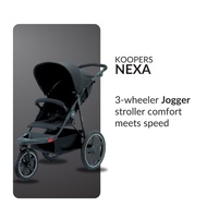Koopers Nexa 3 Wheeler Jogger Stroller EN1888 Approved (Newborn till 22 Kg)Free Premium Diaper Bag