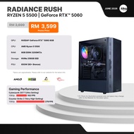 IDEALTECH RADIANCE RUSH AMD GAMING PC ( AMD RYZEN 5 / NVIDIA RTX5060 8GB / 8GB RAM / 256GB SSD )