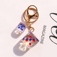 One Dice?Two Dice Fun Dice Keychain Backpack Buckle Charm Small Jewelry
