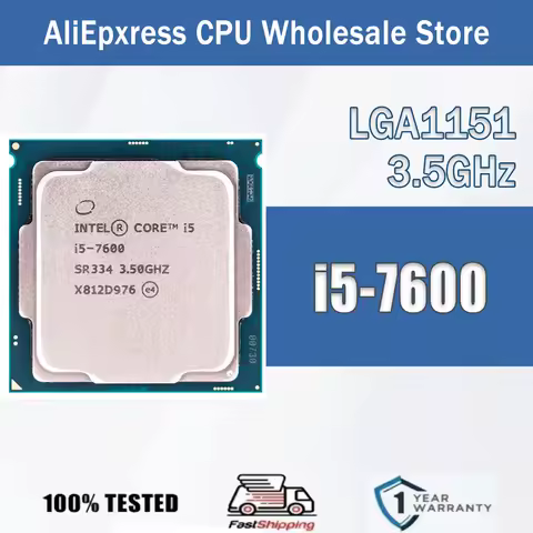Intel Core i5-7600 3.5GHz 4 Core 4 Thread CPU Server 6M 65W i5 7600 Desktop Processor I5 7600 interf