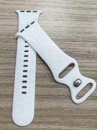 1 pieza Correa de reloj de silicona ultra tallada para Apple Watch 9, brazalete floral y tallado para Apple Watch