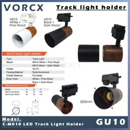 C-M010 LED Track Light Holder GU10 White + Pine Wood / Black + Dark Wood
