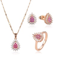 HYL JEWELRY 5pcs Kalung Titanium Set Anak Titanium Anti Karat Asli Perak Set Anting-Anting Berlapis