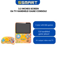 6000 Mah 666 in 1 Classic Handheld Game Player 3.5 Inches Screen G6 Tv Handheld Game Console