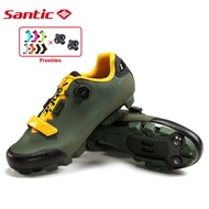 Santic รองเท้ารองเท้าขี่จักรยาน MTB สำหรับผู้ชาย,BS21028รองเท้ารองเท้าขี่จักรยานกันรองเท้าผ้าใบกันลื่นระบายอากาศได้กันลื่นล็อคตัวเอง