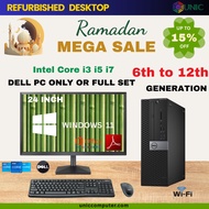 Dell OptiPlex  i3/i5/i7 Desktop Mix Model Full set or PC only Office Student Online Professional Wor